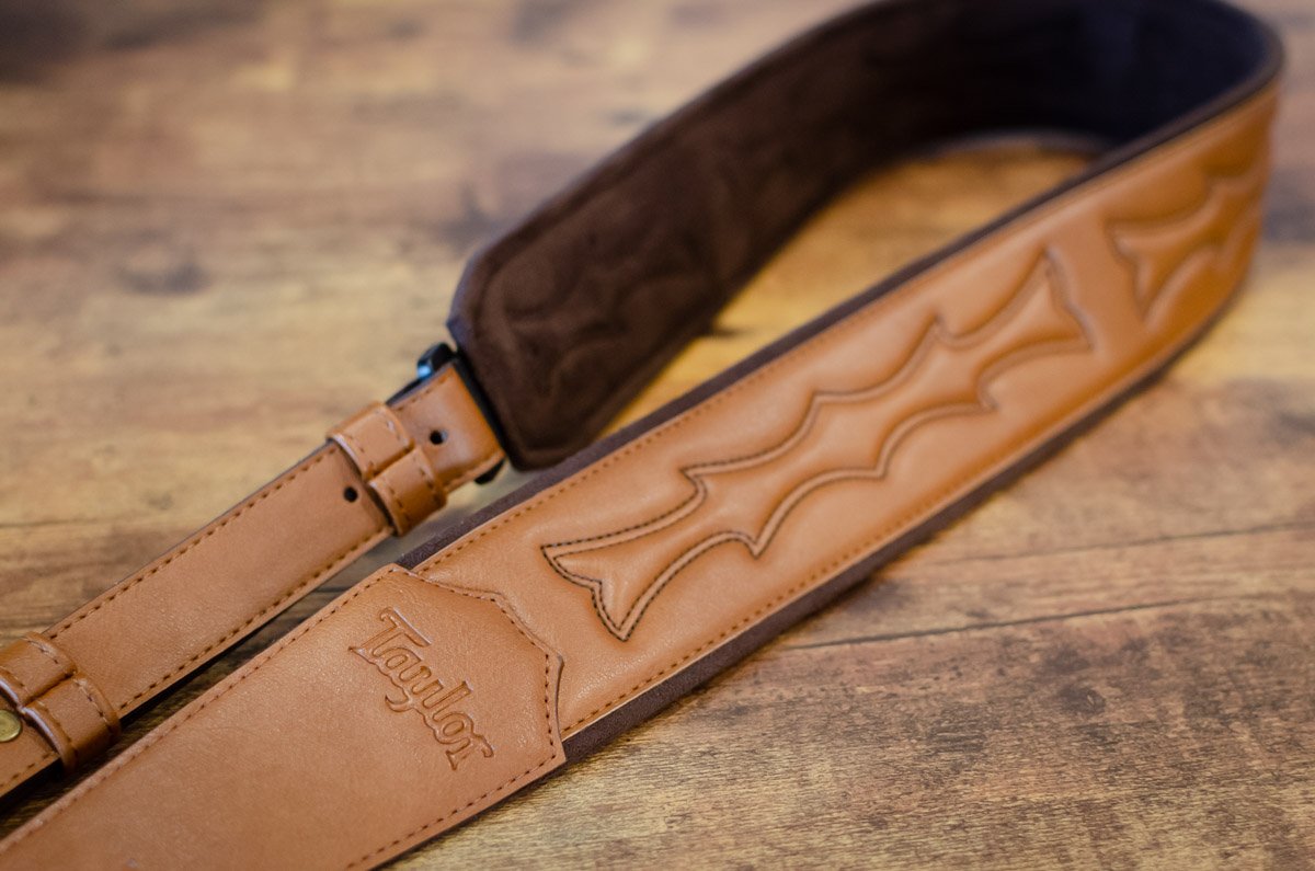 Taylor Vegan Leather Guitar Strap - Tan 2.75" (4202-27)
