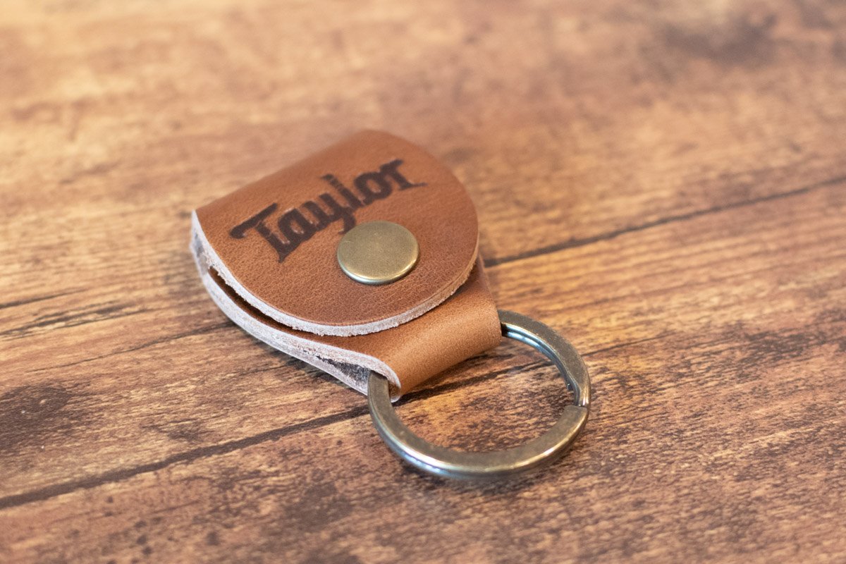 Taylor TKR-03 Taylor Key Ring with Pick Holder Medium Brown