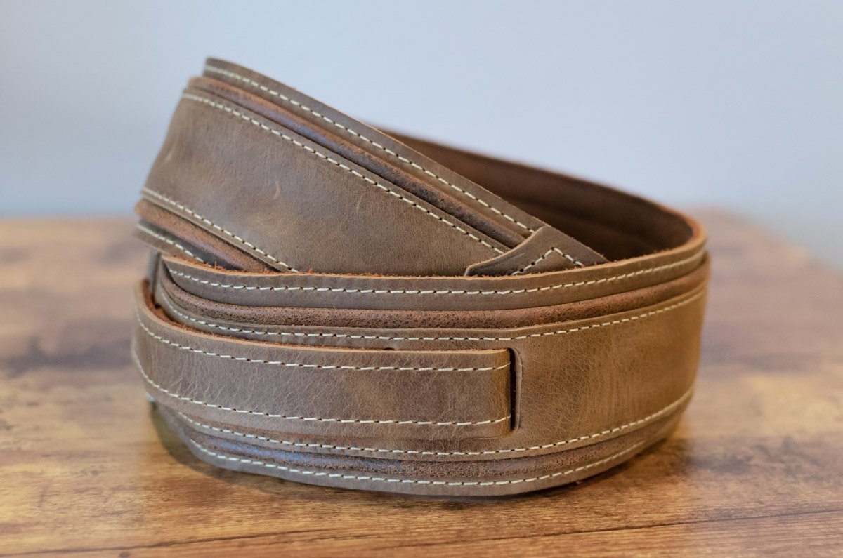 Taylor Wings Strap 600 Series Dark Brown Leather Guitar Strap - 2.5" (4109-25)