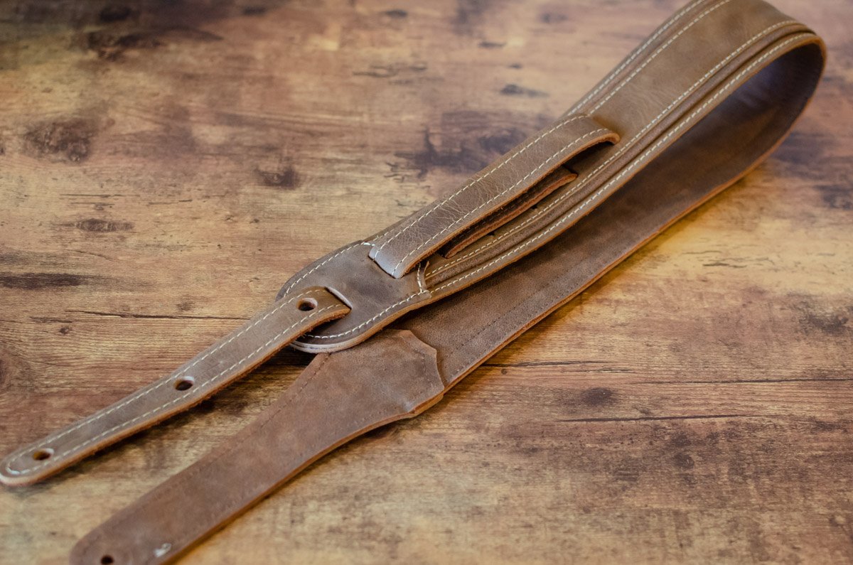 Taylor Wings Strap 600 Series Dark Brown Leather Guitar Strap - 2.5" (4109-25)