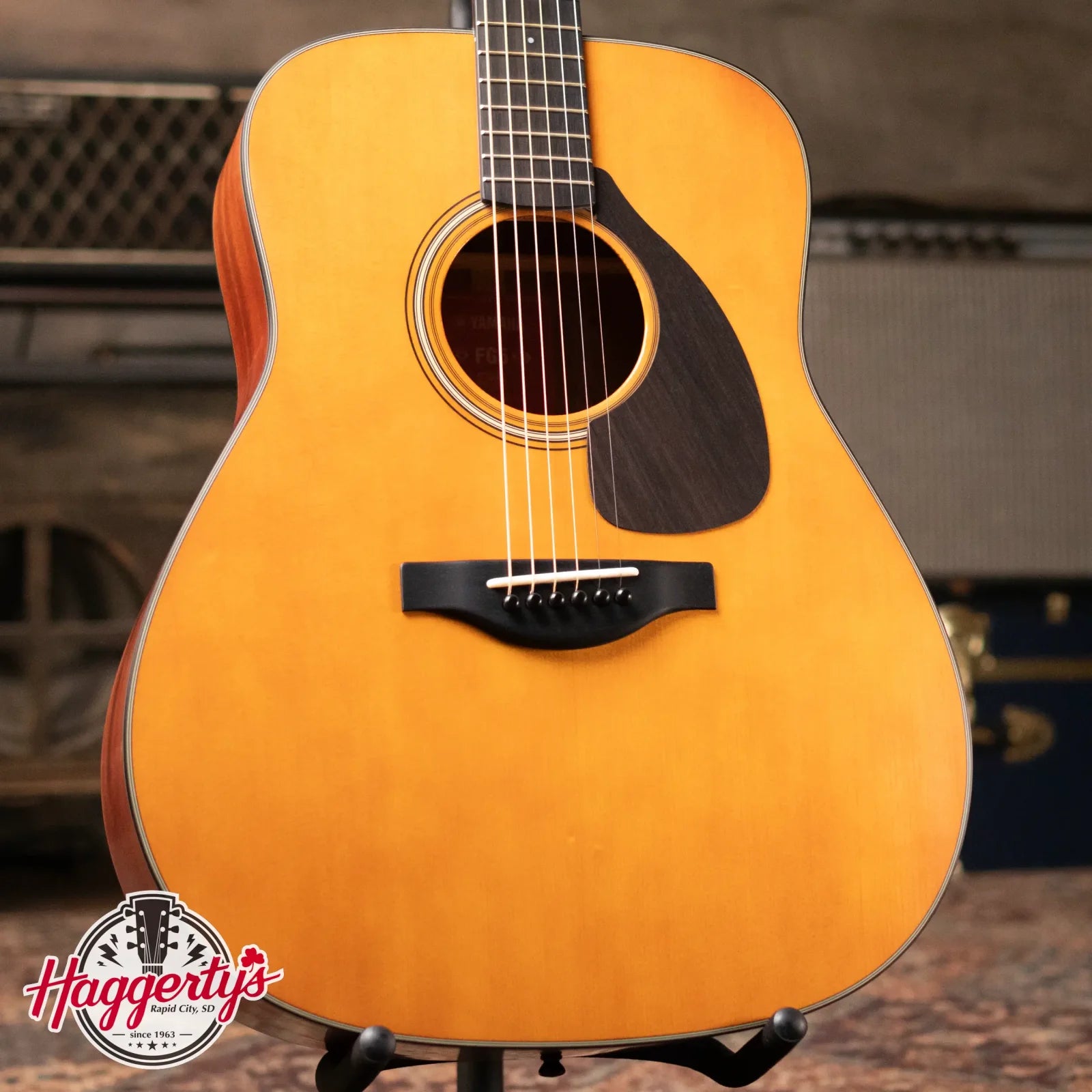 Yamaha FG5 Red Label Folk Guitar with Hardshell Case