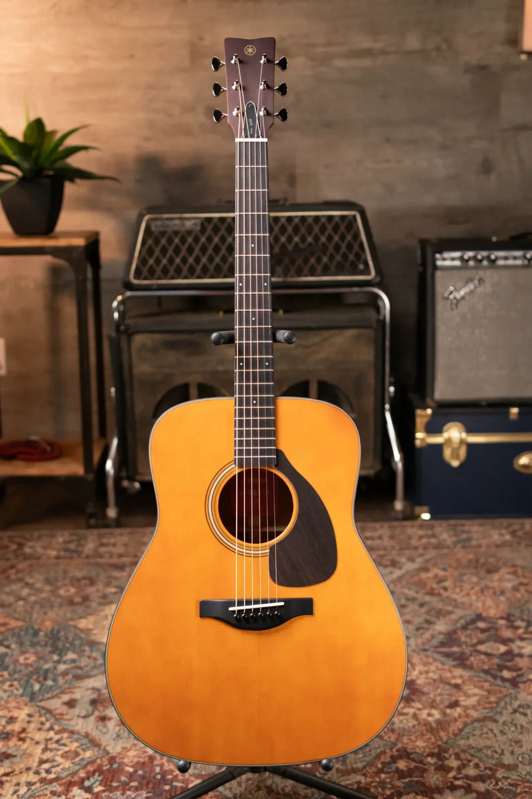 Yamaha FG5 Red Label Folk Guitar with Hardshell Case