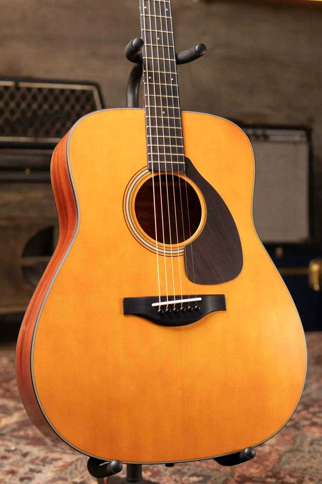 Yamaha FG5 Red Label Folk Guitar with Hardshell Case
