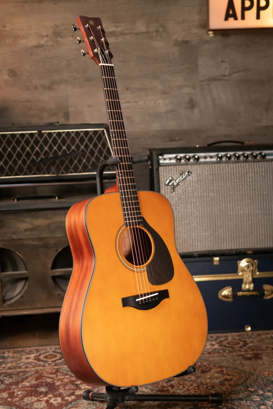 Yamaha FG5 Red Label Folk Guitar with Hardshell Case