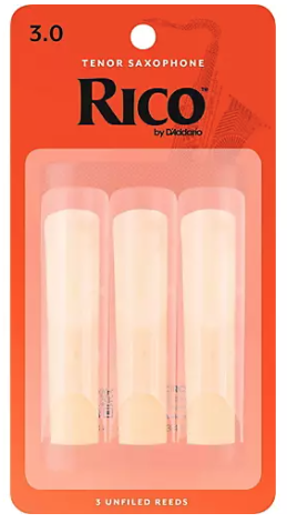Rico Tenor Sax Reeds Strength 3 3 Pack