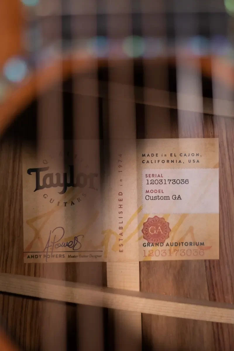 Taylor Custom Shop Grand Auditorium Honduran Rosewood/Sinker Redwood with Hardshell Case - Factory Demo