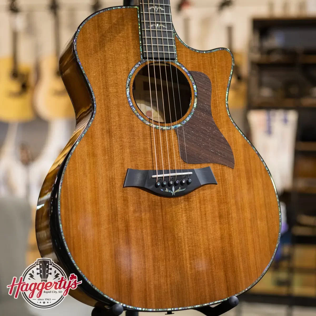 Taylor Custom Shop Grand Auditorium Honduran Rosewood/Sinker Redwood with Hardshell Case - Factory Demo