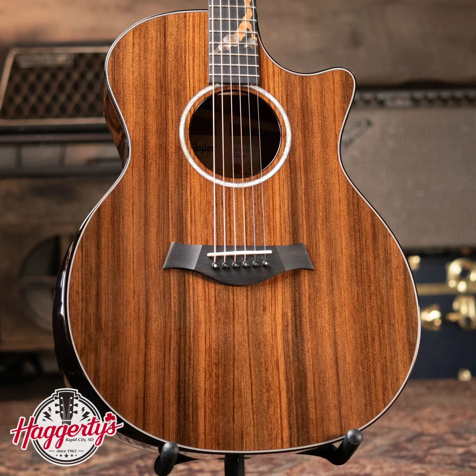Taylor Custom Grand Auditorium Acoustic/Electric Guitar Master Grade Koa/Sinker Redwood - Used