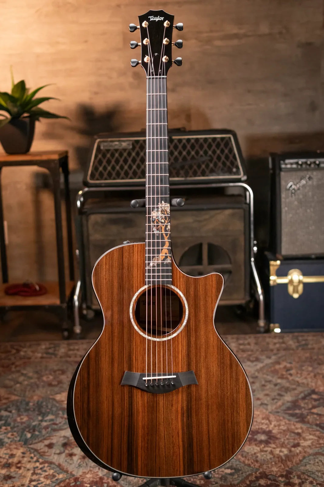 Taylor Custom Grand Auditorium Acoustic/Electric Guitar Master Grade Koa/Sinker Redwood - Used