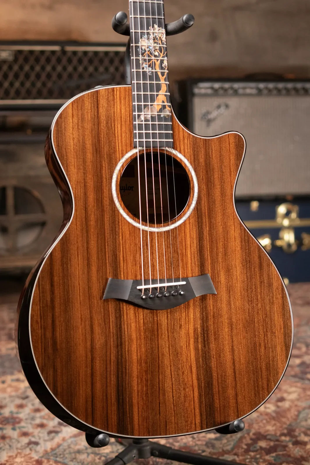 Taylor Custom Grand Auditorium Acoustic/Electric Guitar Master Grade Koa/Sinker Redwood - Used