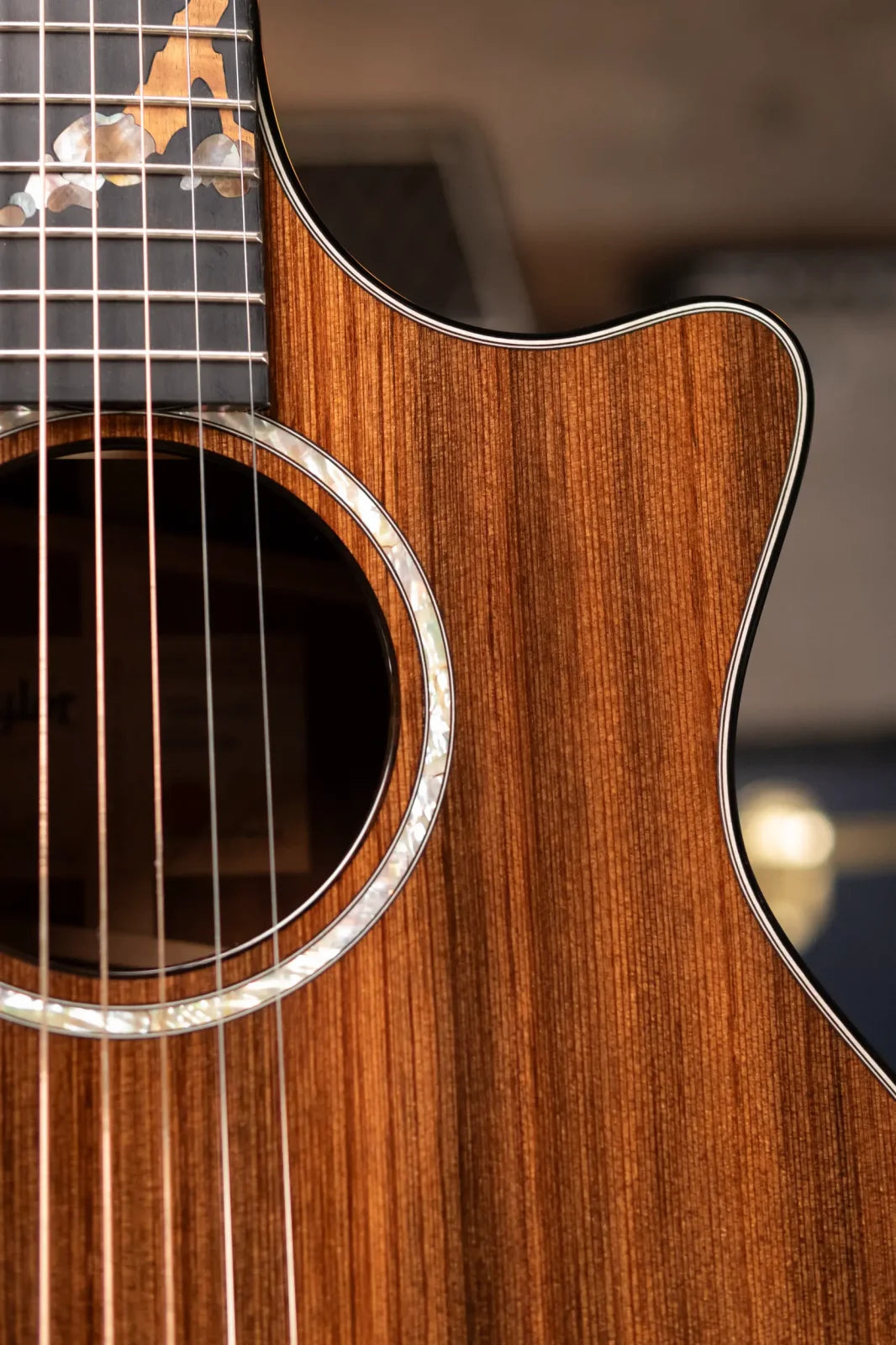 Taylor Custom Grand Auditorium Acoustic/Electric Guitar Master Grade Koa/Sinker Redwood - Used