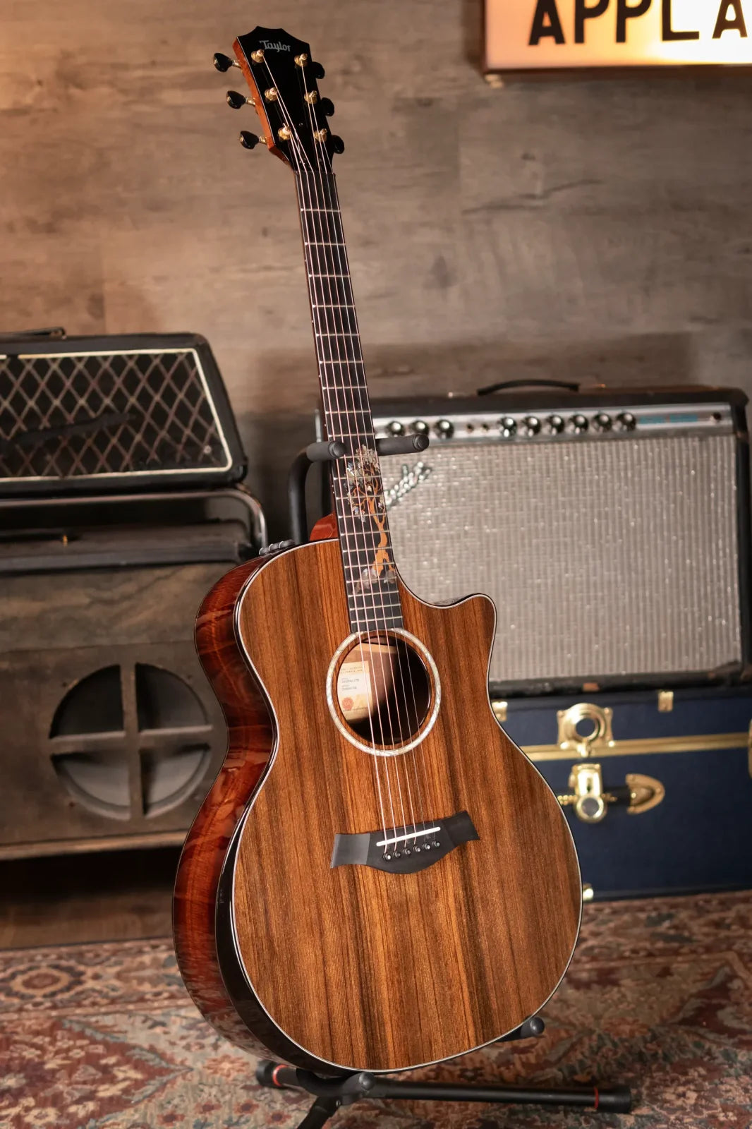 Taylor Custom Grand Auditorium Acoustic/Electric Guitar Master Grade Koa/Sinker Redwood - Used