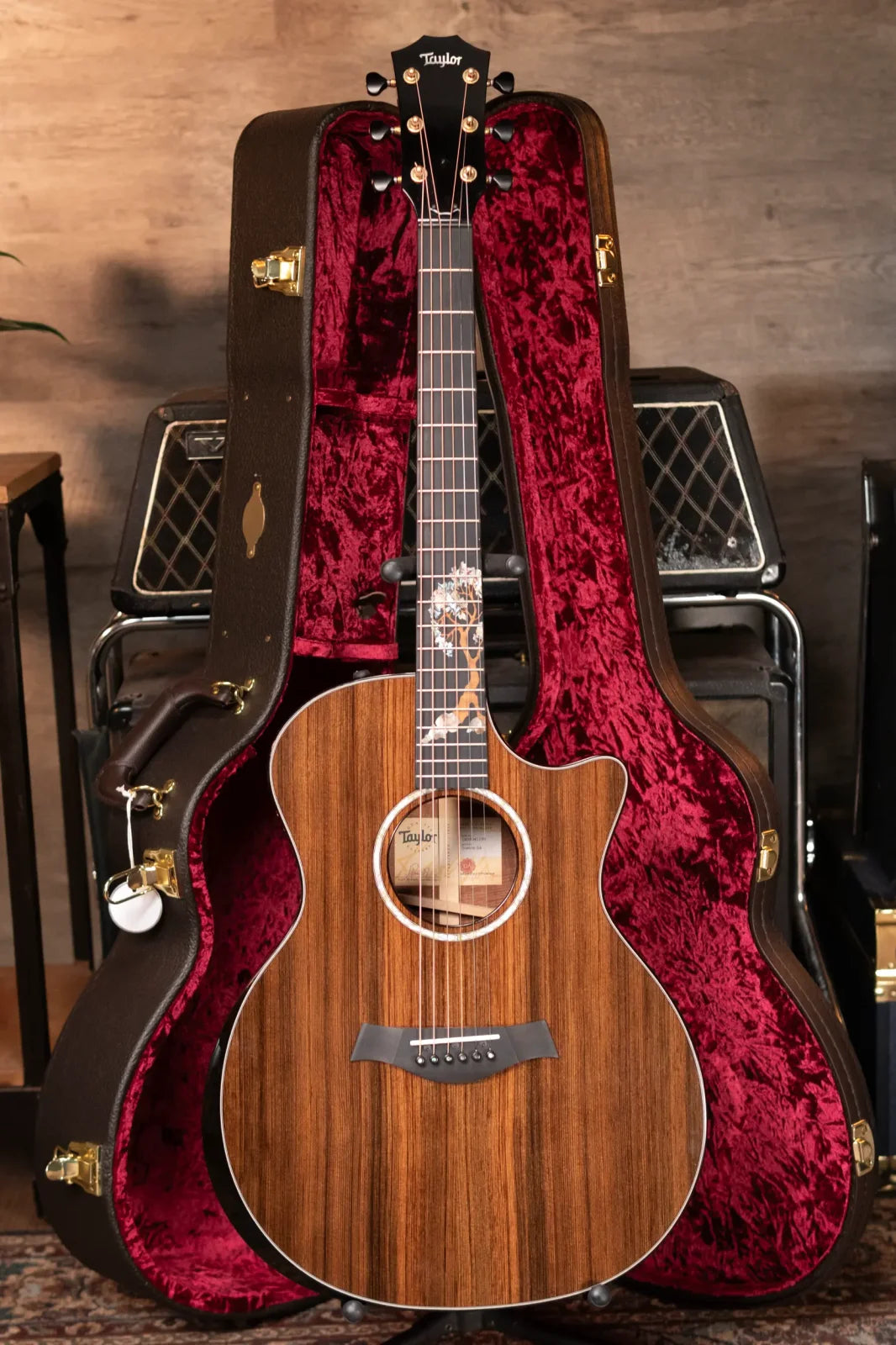 Taylor Custom Grand Auditorium Acoustic/Electric Guitar Master Grade Koa/Sinker Redwood - Used