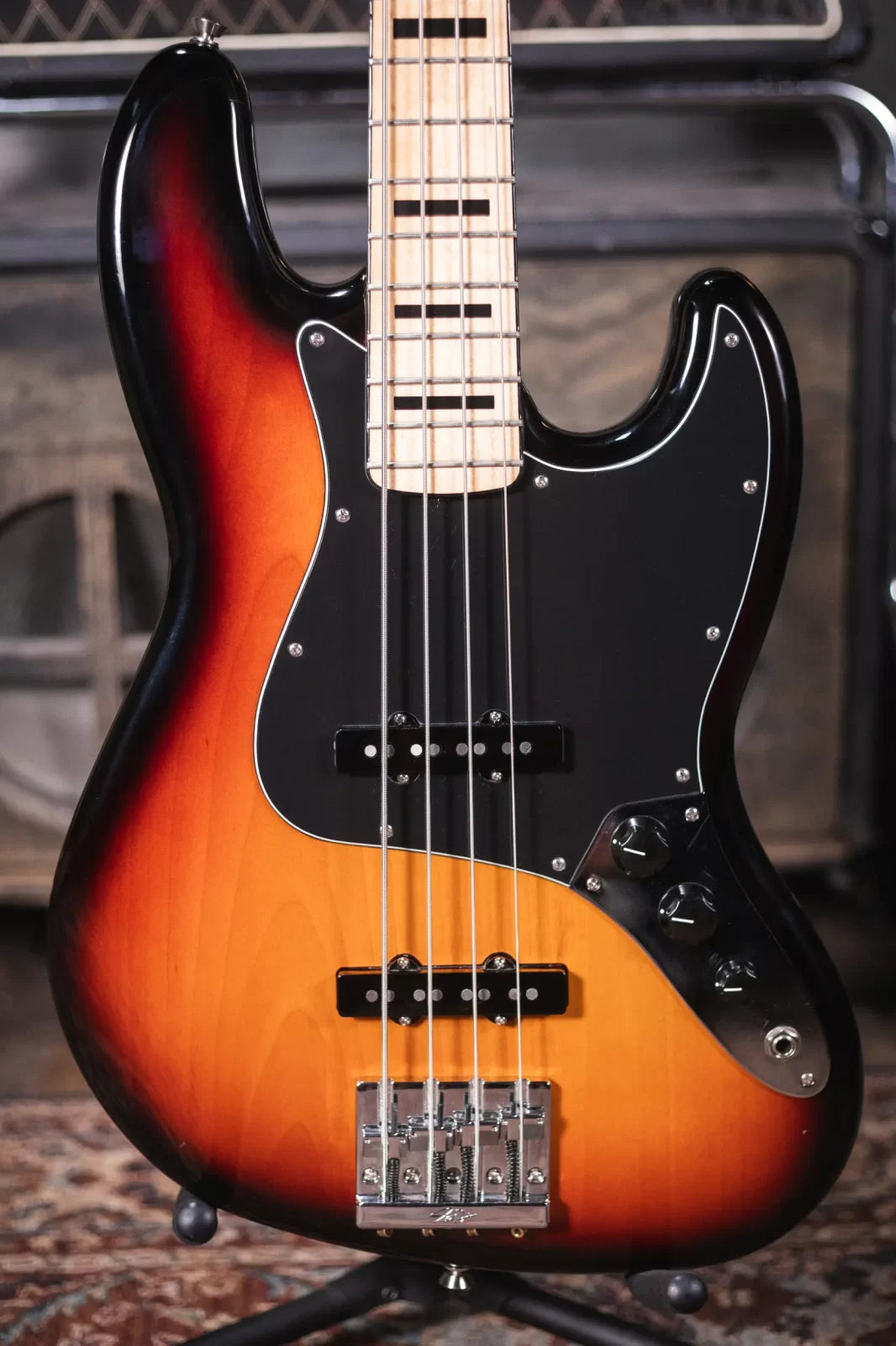 Fender Geddy Lee Jazz Bass - 3-Color Sunburst - Maple Fretboard w/Hardshell Case - Used