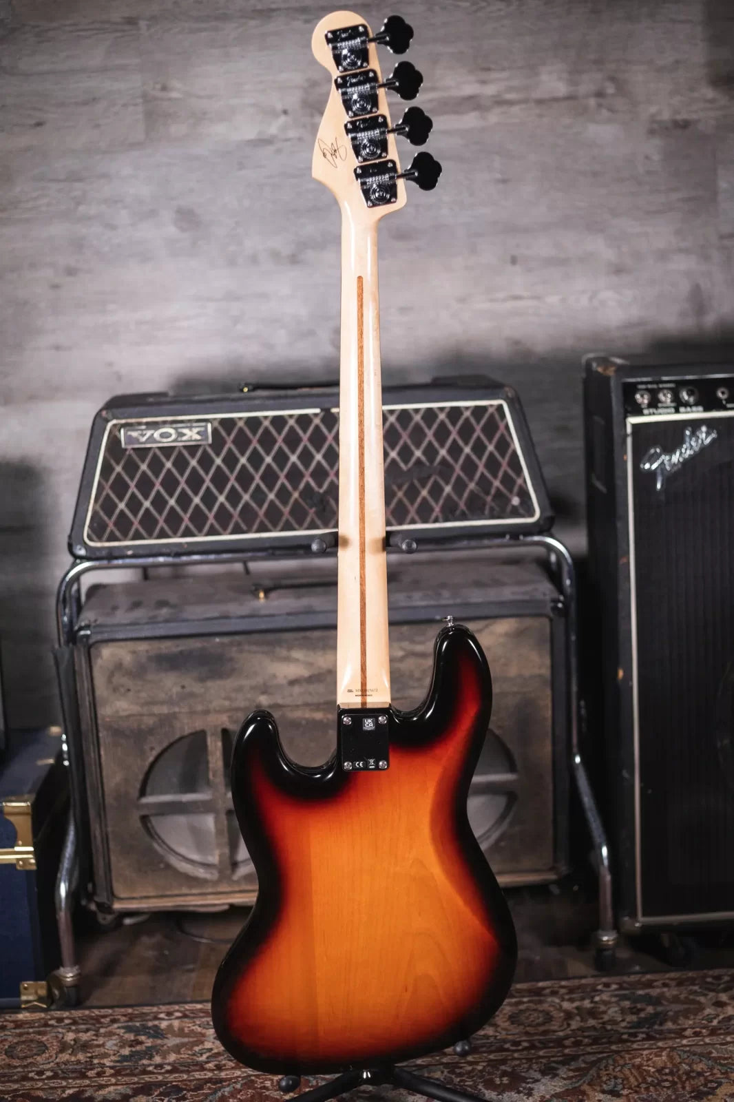 Fender Geddy Lee Jazz Bass - 3-Color Sunburst - Maple Fretboard w/Hardshell Case - Used