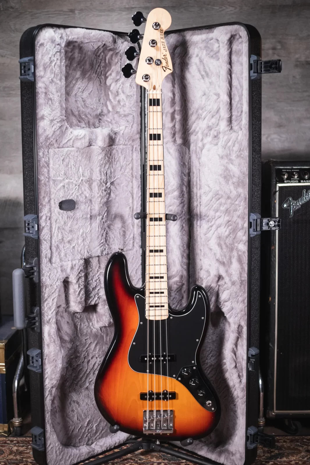Fender Geddy Lee Jazz Bass - 3-Color Sunburst - Maple Fretboard w/Hardshell Case - Used