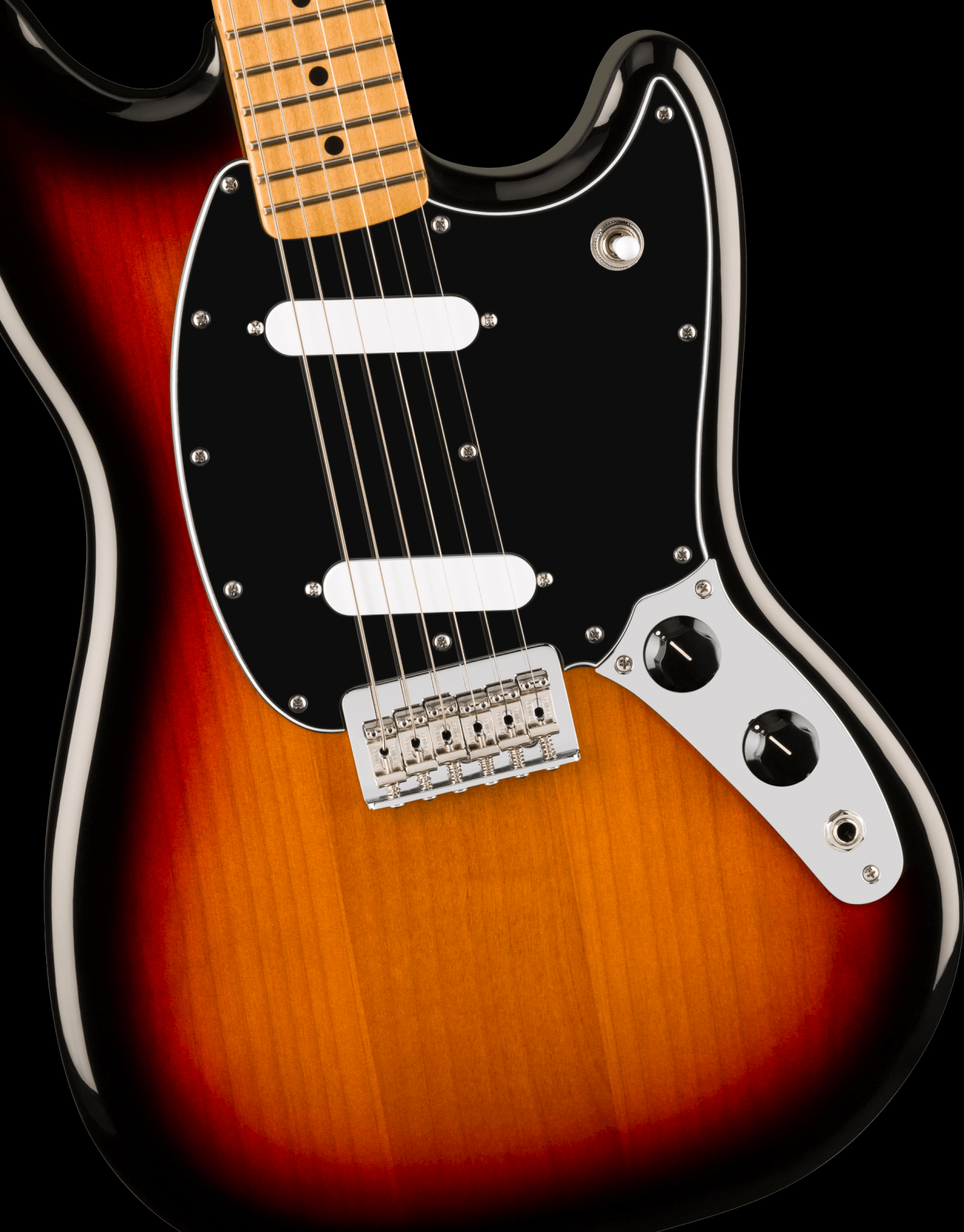 Fender Player II Mustang, Maple Fingerboard Electric Guitar - 3-Color Sunburst
