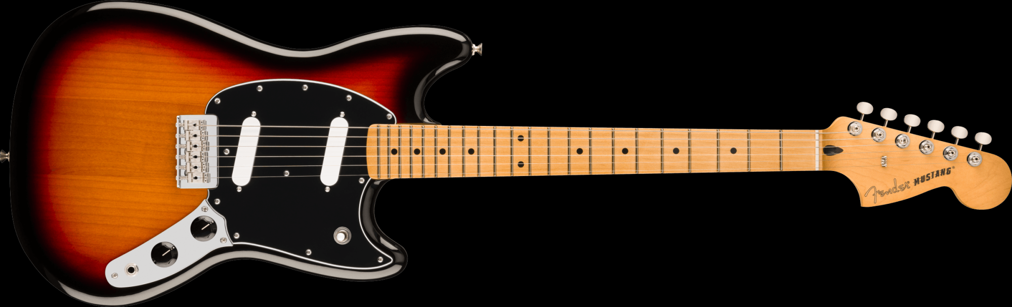 Fender Player II Mustang, Maple Fingerboard Electric Guitar - 3-Color Sunburst
