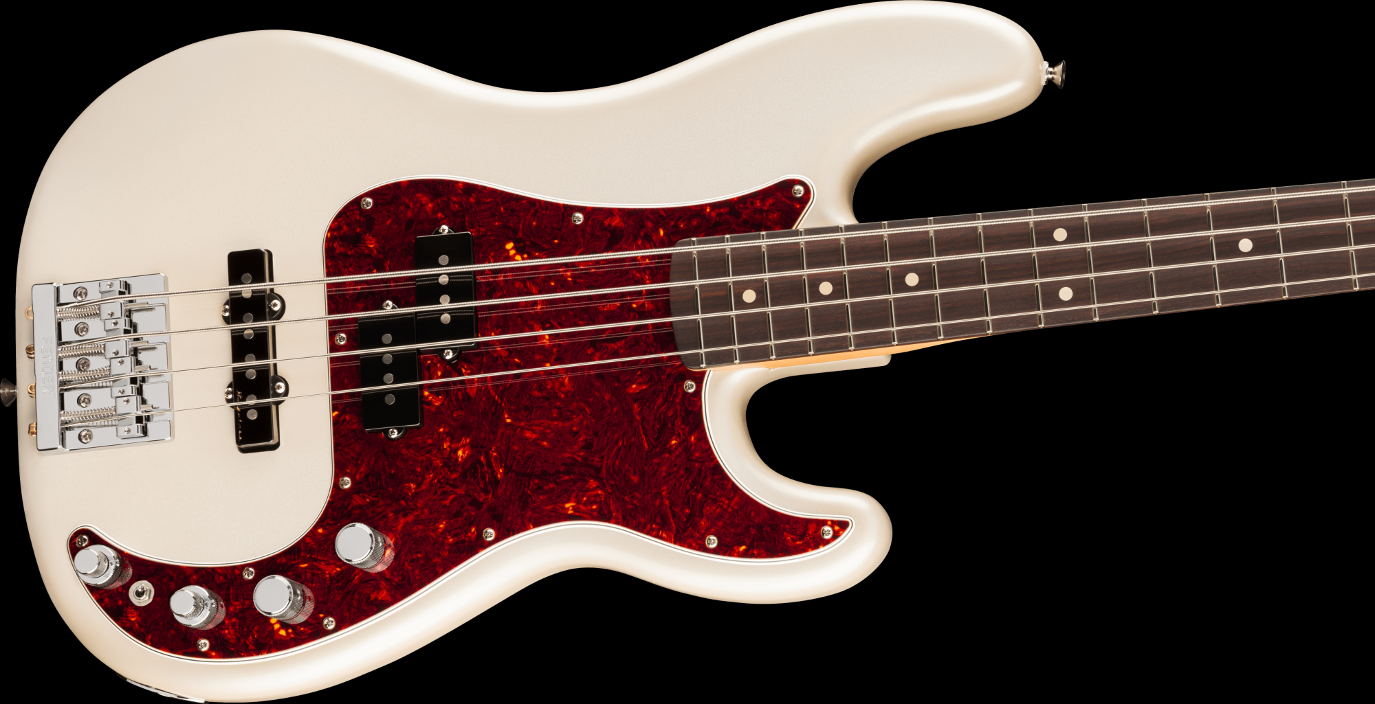 Fender Player II Modified Active Precision Bass, Rosewood Fingerboard - Olympic Pearl with Deluxe Gig Bag