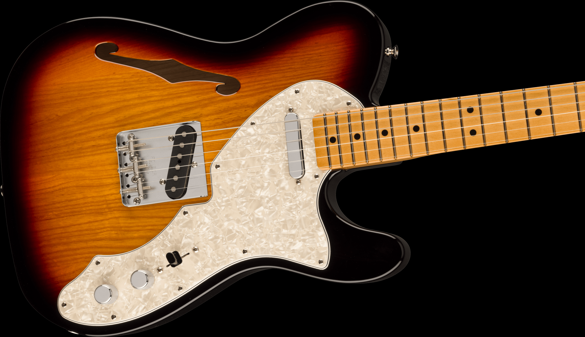 Fender Vintera II '60s Telecaster Thinline Electric Guitar - 3-Color Sunburst with Gig Bag