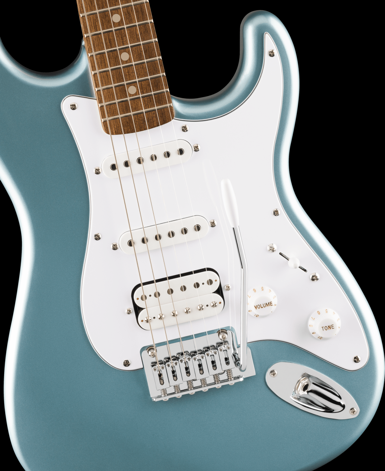 Squier Affinity Series Stratocaster Junior HSS Electric Guitar - Ice Blue Metallic
