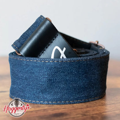 Fender X Wrangler Denim Strap, Dark Indigo - Floor Model