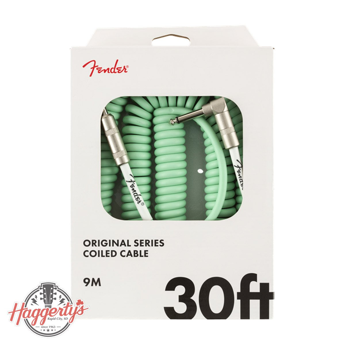 Fender Original Series Coil Cable, Surf Green 30 FT