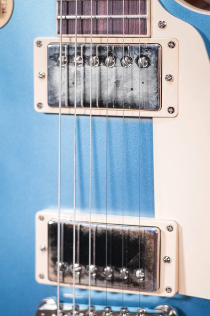 Gibson Les Paul Standard 50s Plain Top - Pelham Blue Top with Hardshell Case - Floor Model