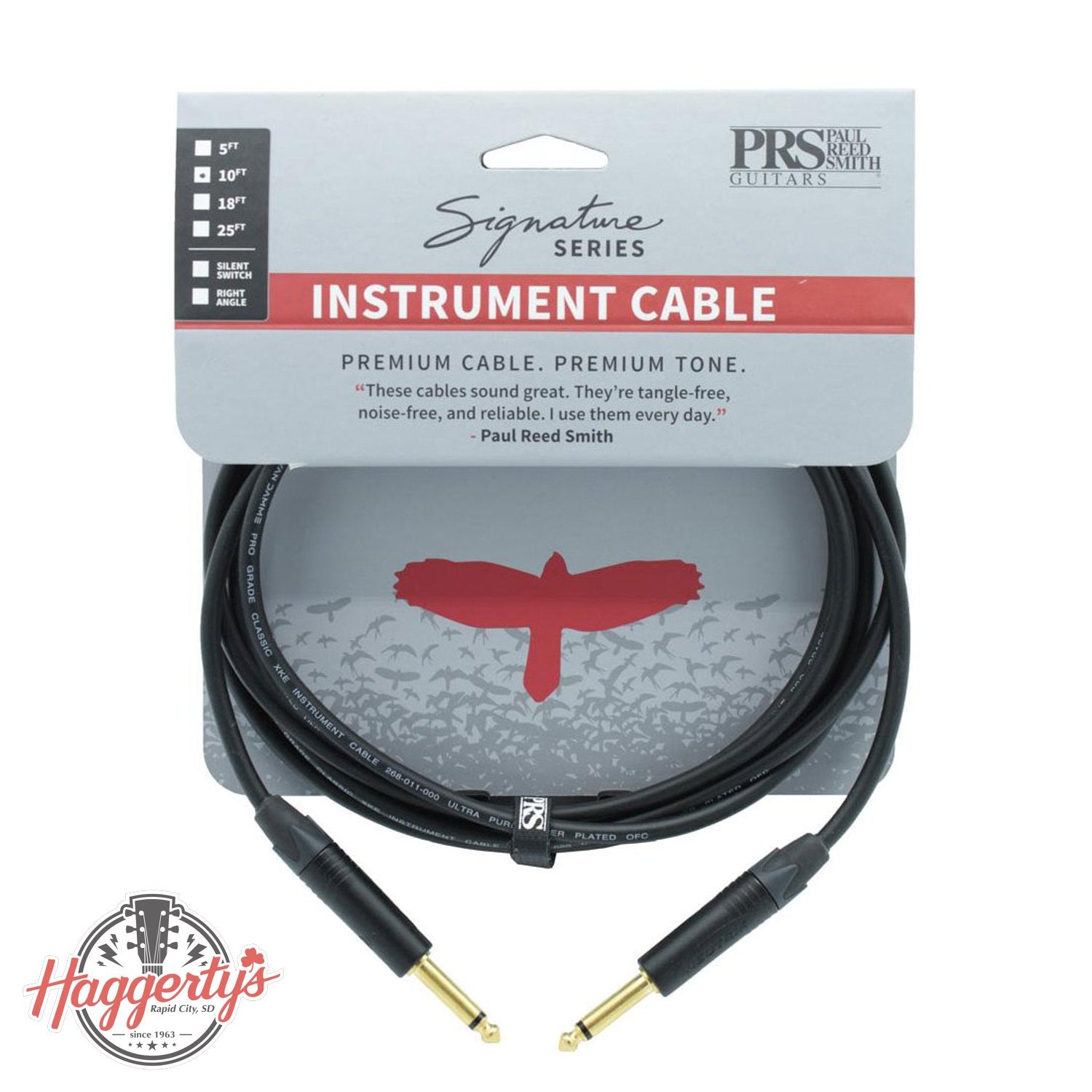 PRS 10ft Signature Instrument Cable Straight/Straight