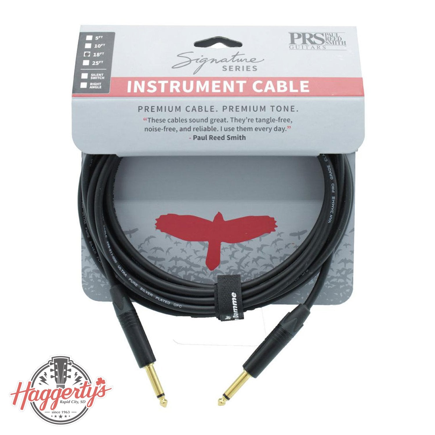 PRS 18ft Signature Instrument Cable Straight/Straight