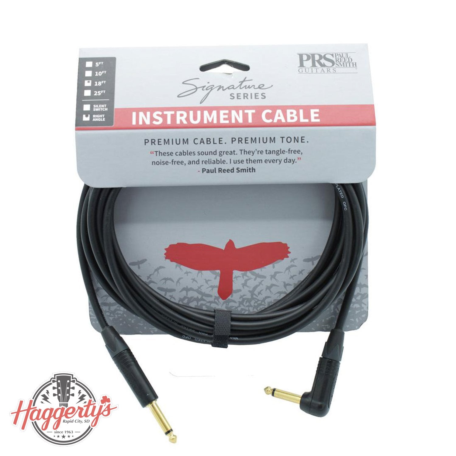 PRS 18ft Signature Instrument Cable Straight/Right