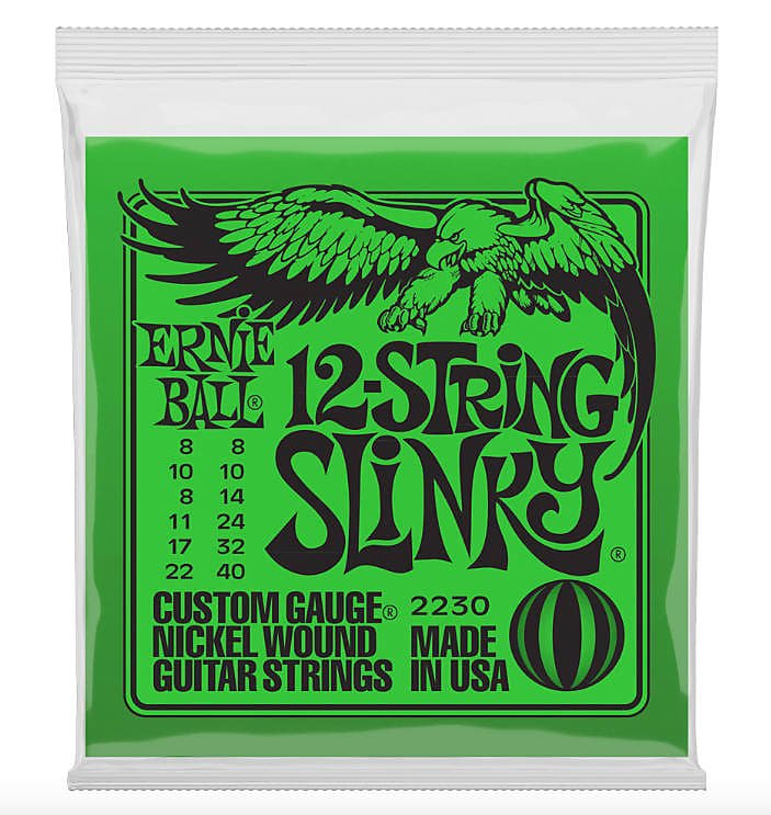 Ernie Ball P02230 Slinky 12-String Electric Guitar Strings 8-40