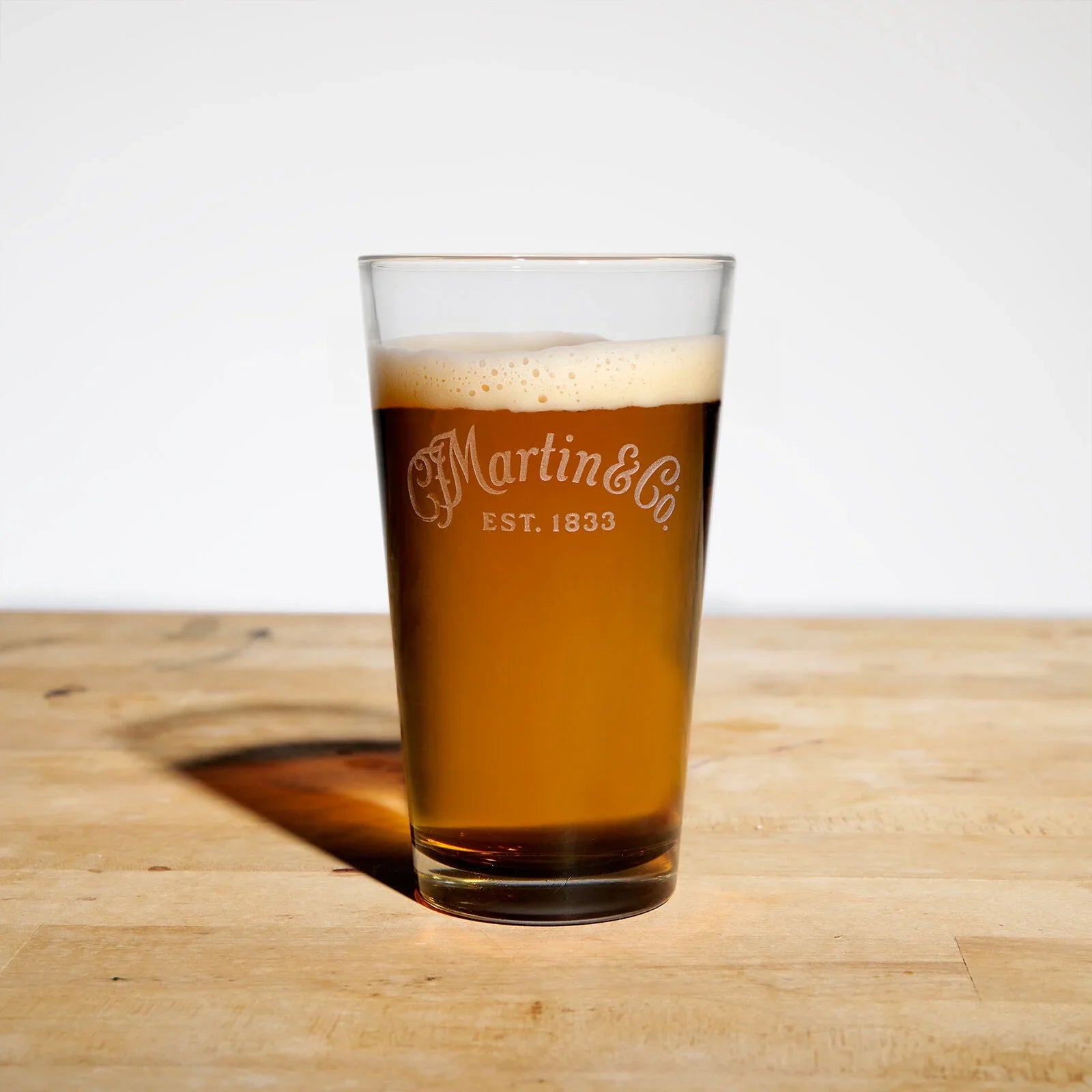 Martin Pint Glass with Etched Logo - 16 oz