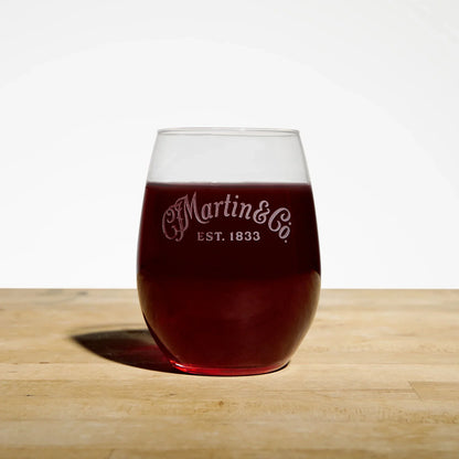 Martin Stemless Wine Glass with Etched Logo - 21 oz
