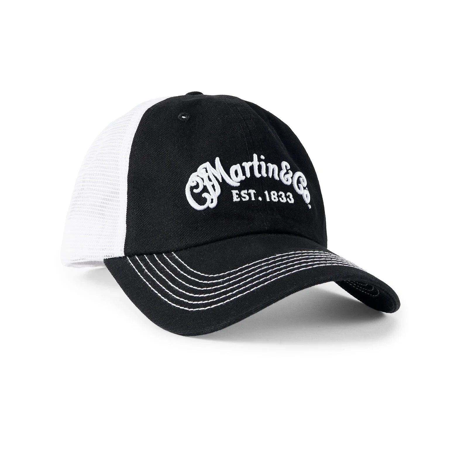 Martin Trucker Hat - Black with White Mesh