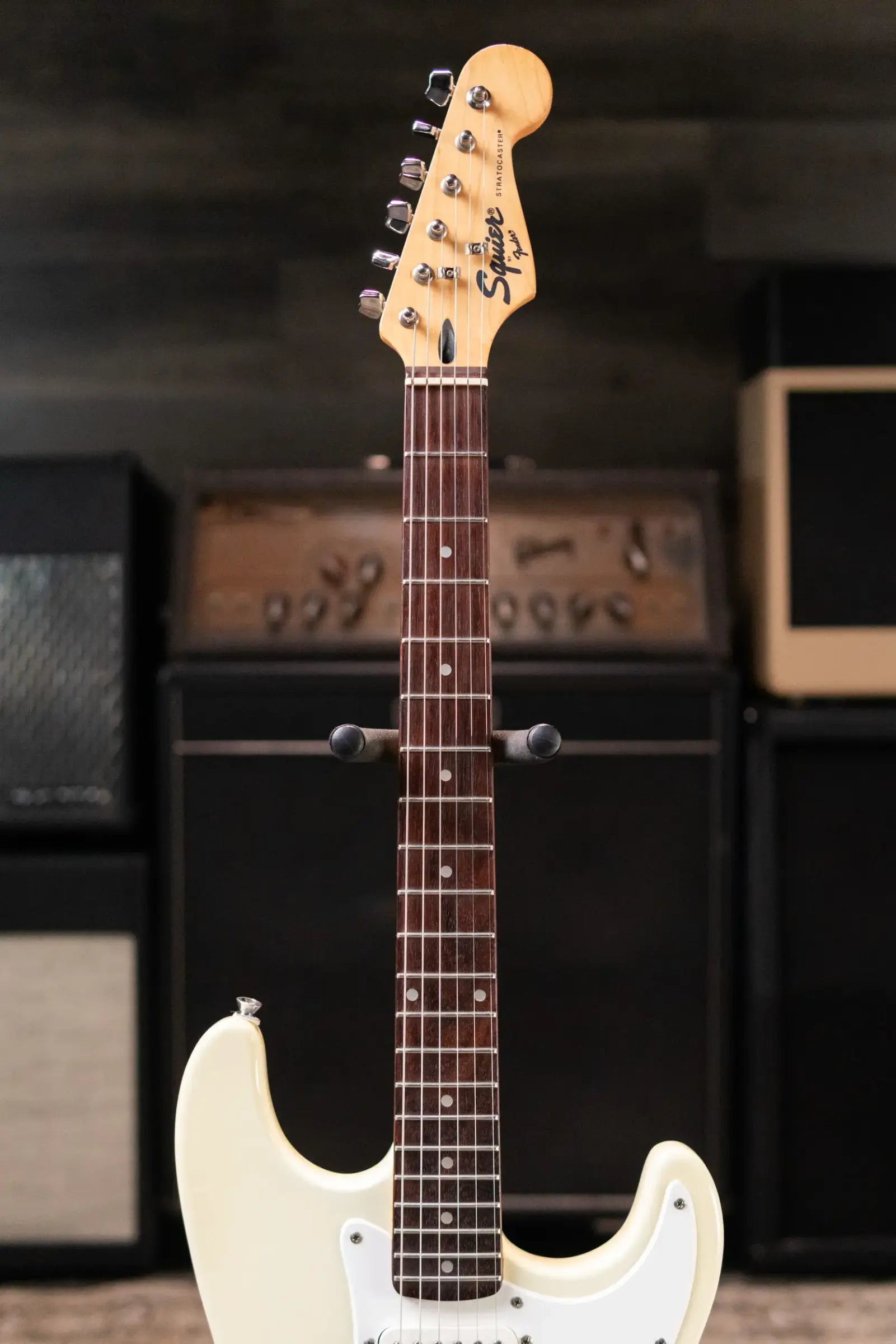 Squier 1995 Standard Stratocaster with Rosewood Fretboard Made in Korea, Olympic White - Used