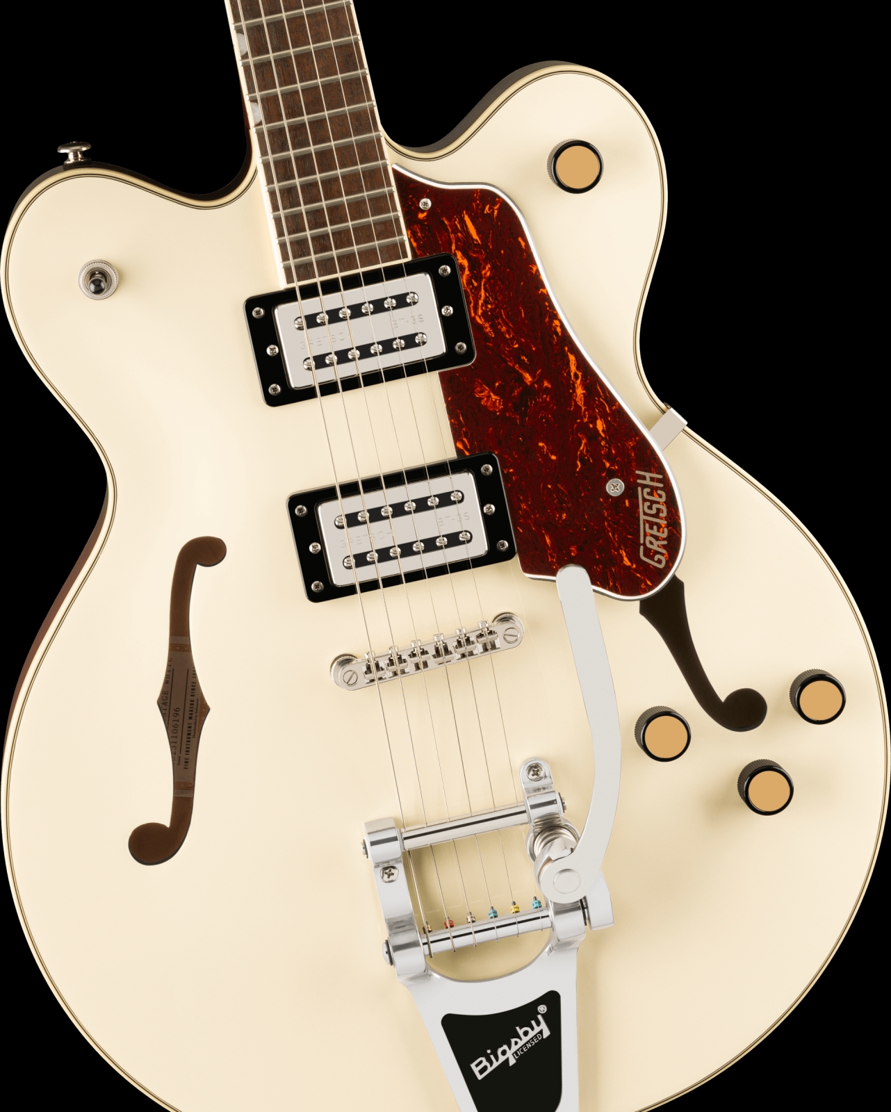 Gretsch G2622T Streamliner Center Block Double-Cut with Bigsby, Laurel Fingerboard, Broad’Tron™ BT-3S Pickups - Vintage White