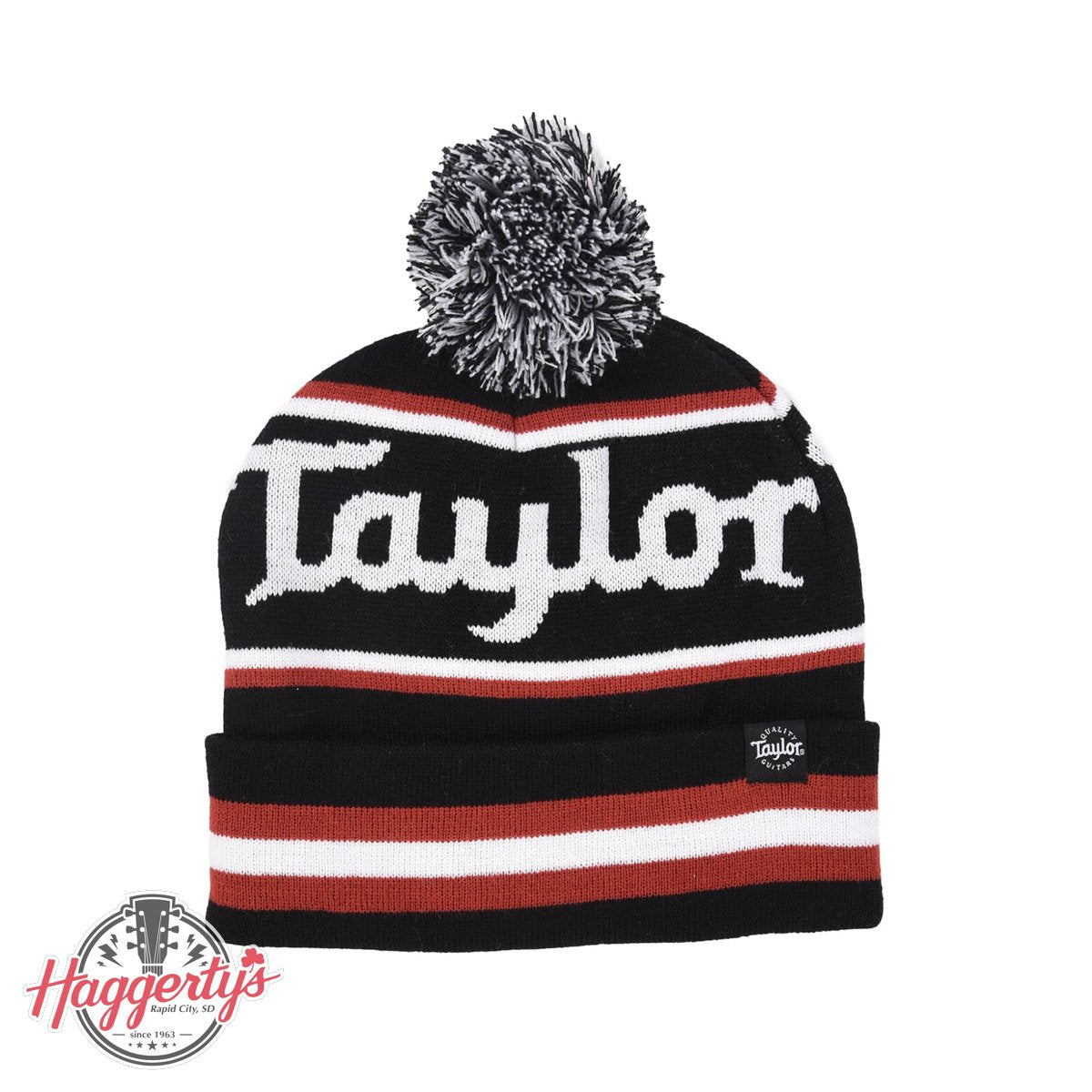 Taylor Pom Beanie, Logo Knit