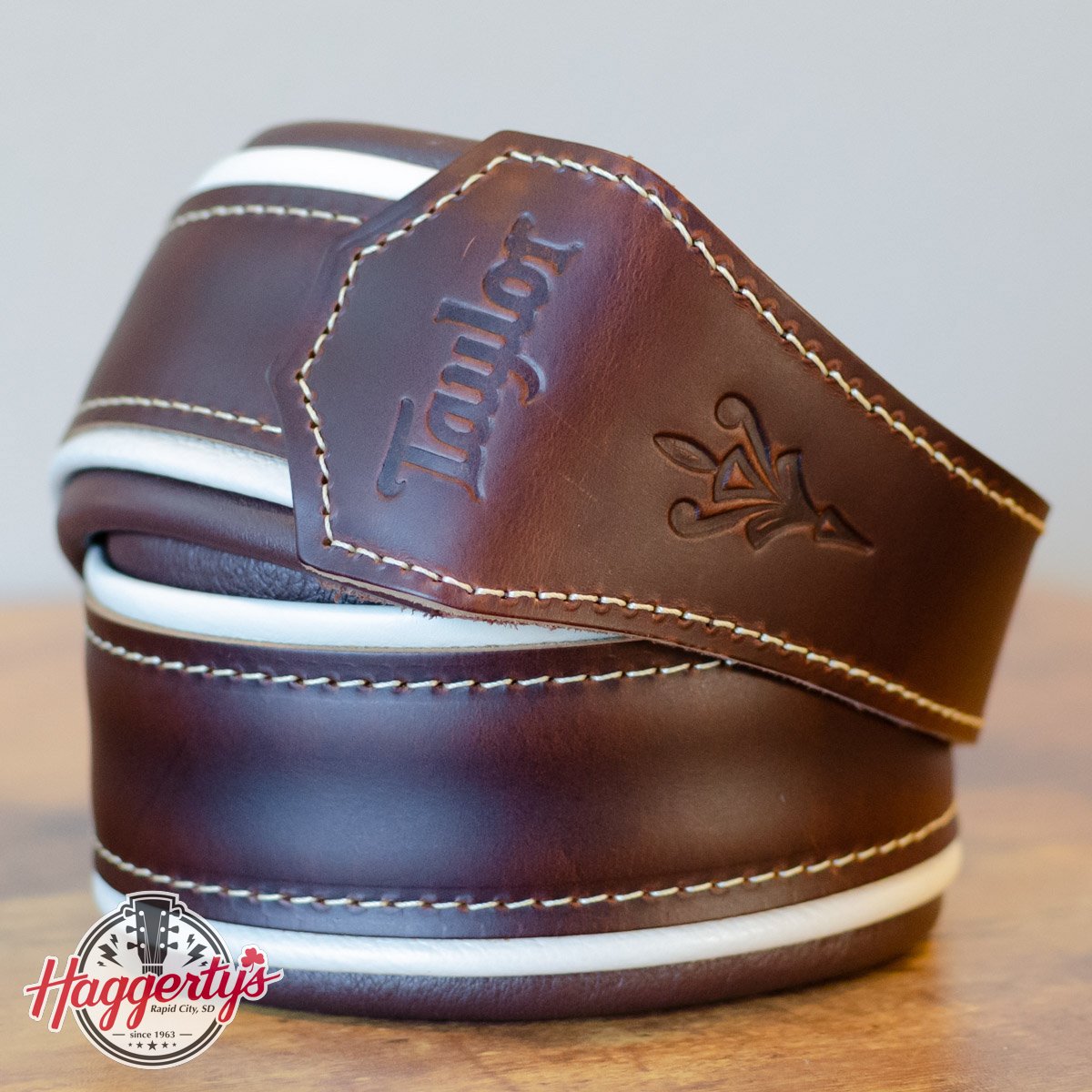 Taylor Century Strap,Cordovan Leather, 2.5", Cordovan/Cream/Cordovan