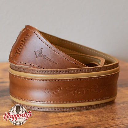 Taylor Nouveau Strap Presentation Series Medium Brown/Butterscotch/Distressed Brown Leather 2.5"