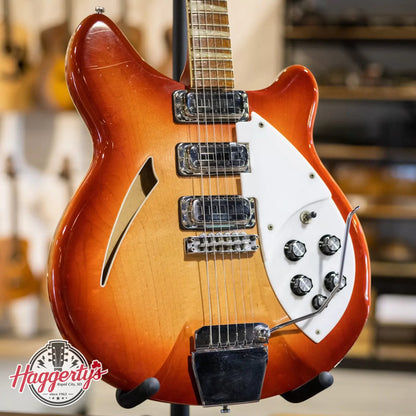 1966 Rickenbacker 375 Fireglo Vintage Semi-Hollow with Rick-O-Sound & Accent Vibrato with Hardshell Case - Used