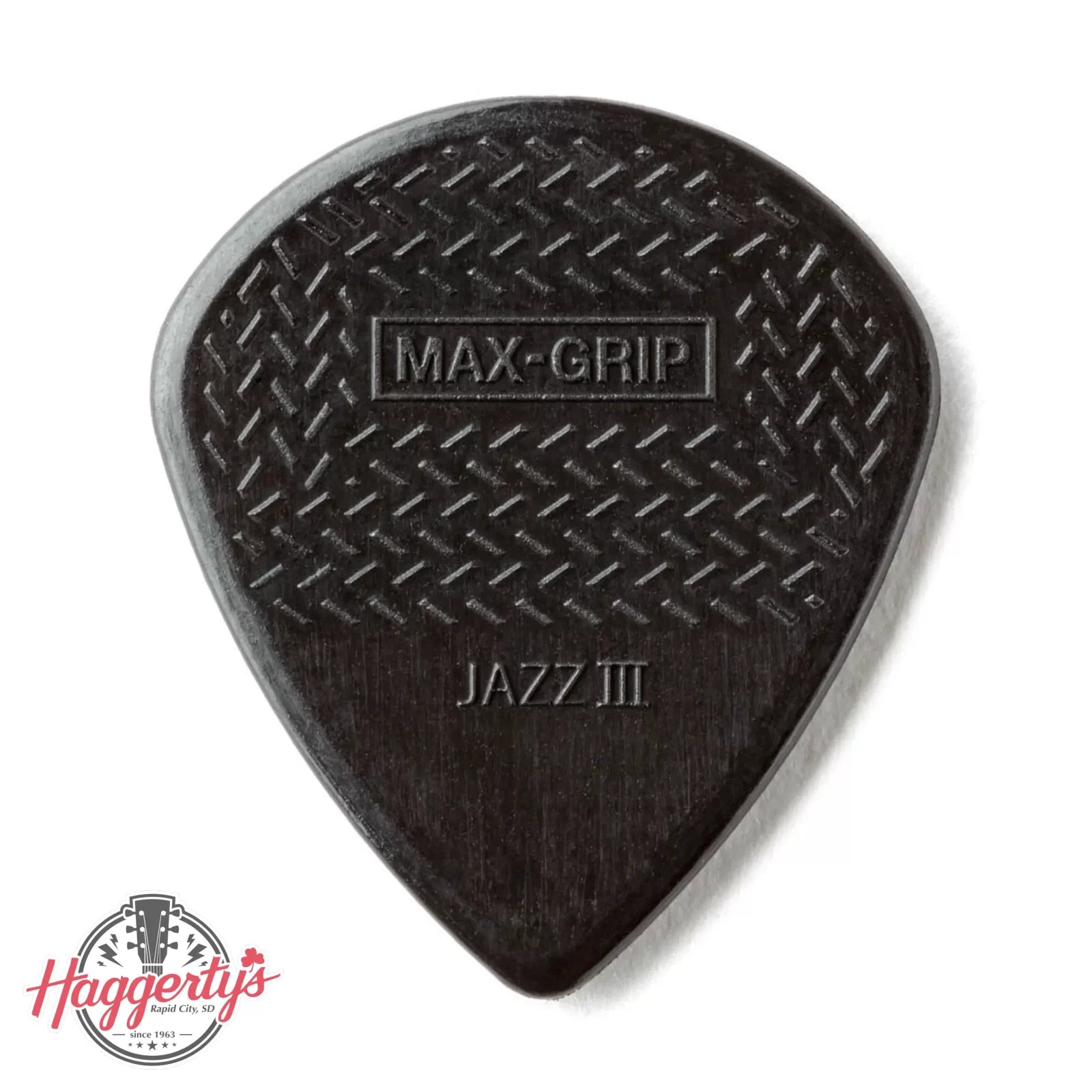 Dunlop 471P3S Nylon Max-Grip Jazz III Guitar Picks - Black "Stiffo" (6-pack)