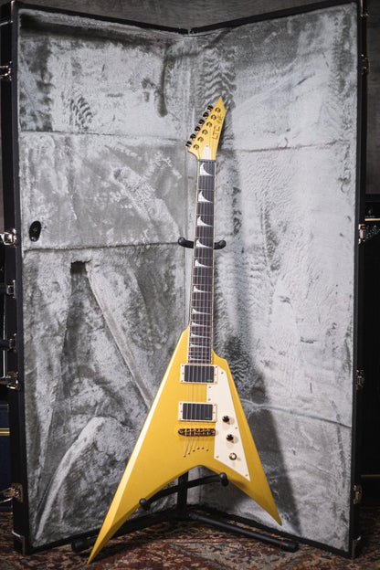 ESP LTD KH-V Kirk Hammett Signature Electric Guitar - Metallic Gold with Hardshell Case