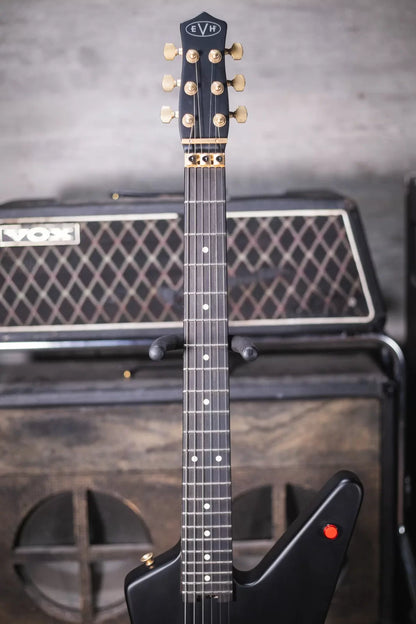 EVH Limited Edition Star, Ebony Fingerboard - Stealth Black with Gold Hardware and Star/Shark Economy Gig Bag - Floor Model