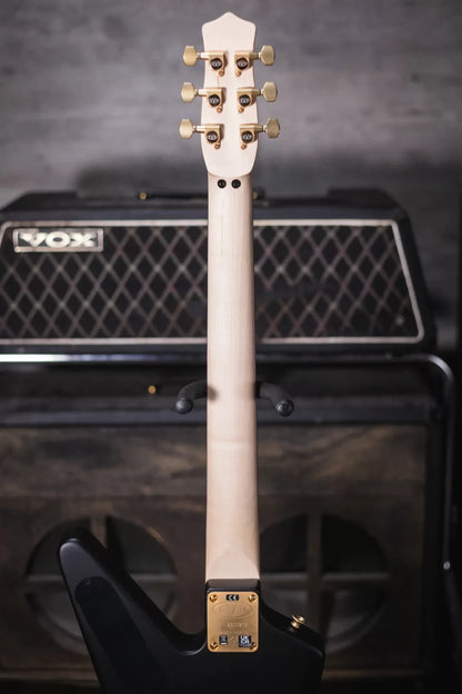 EVH Limited Edition Star, Ebony Fingerboard - Stealth Black with Gold Hardware and Star/Shark Economy Gig Bag - Floor Model