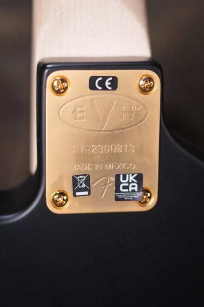 EVH Limited Edition Star, Ebony Fingerboard - Stealth Black with Gold Hardware and Star/Shark Economy Gig Bag - Floor Model