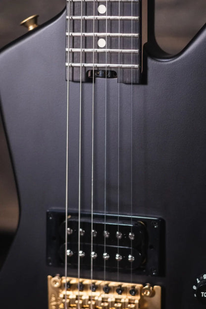 EVH Limited Edition Star, Ebony Fingerboard - Stealth Black with Gold Hardware and Star/Shark Economy Gig Bag - Floor Model