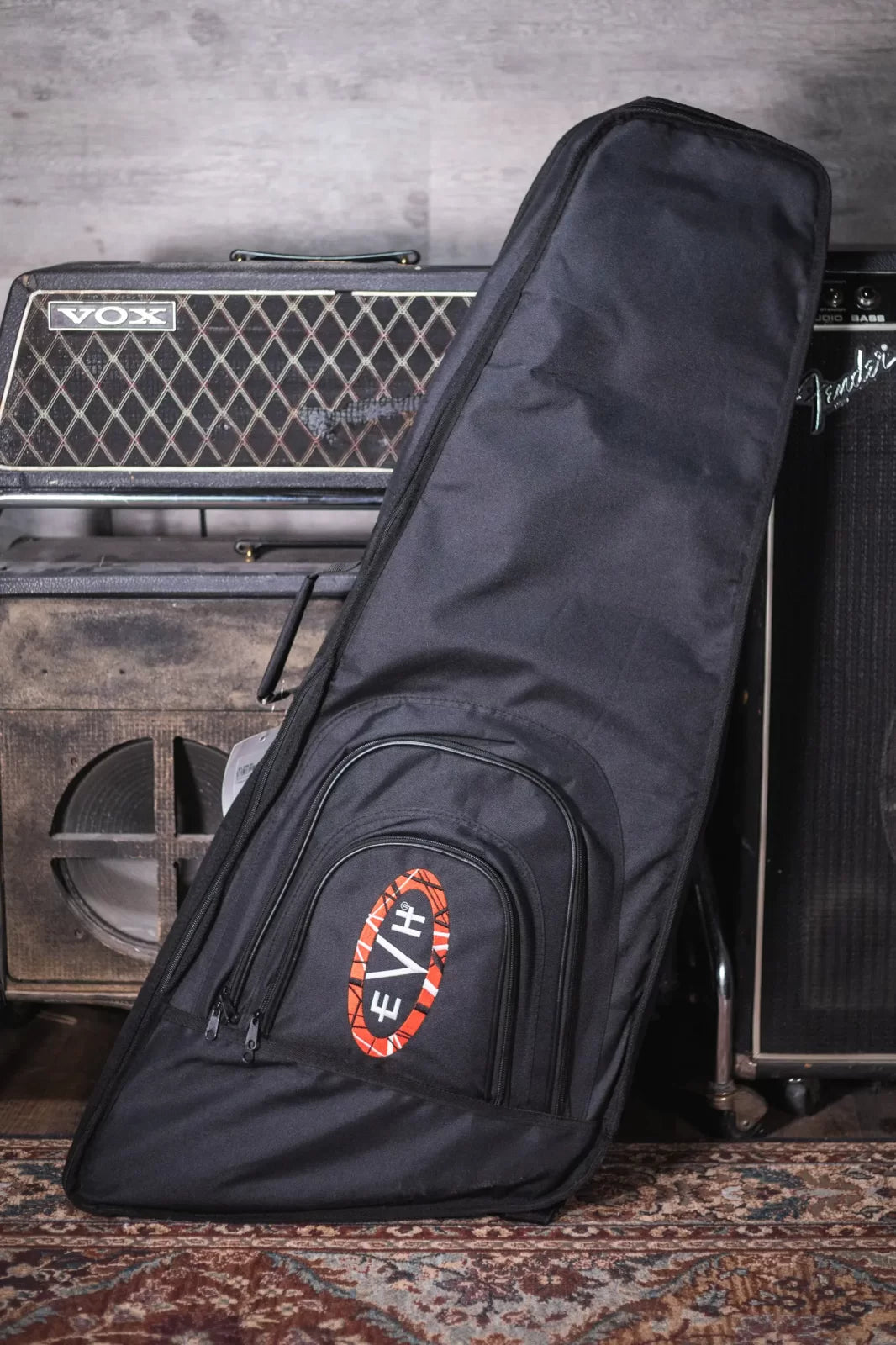 EVH Limited Edition Star, Ebony Fingerboard - Stealth Black with Gold Hardware and Star/Shark Economy Gig Bag - Floor Model