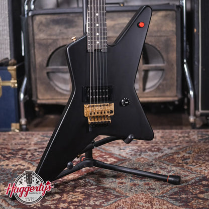 EVH Limited Edition Star, Ebony Fingerboard - Stealth Black with Gold Hardware and Star/Shark Economy Gig Bag - Floor Model