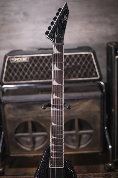 ESP LTD KH-V Kirk Hammett Signature Electric Guitar - Black Sparkle